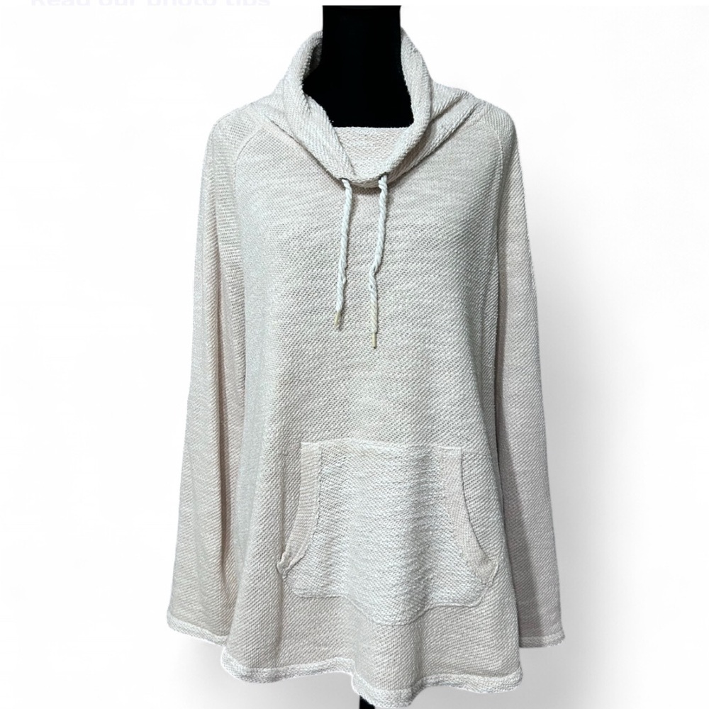 KENSIE Light Pink Quick-Dry Mock Neck  Sweater With Front Pocket L. Good Cond.